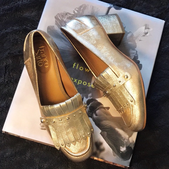 franco sarto gold shoes